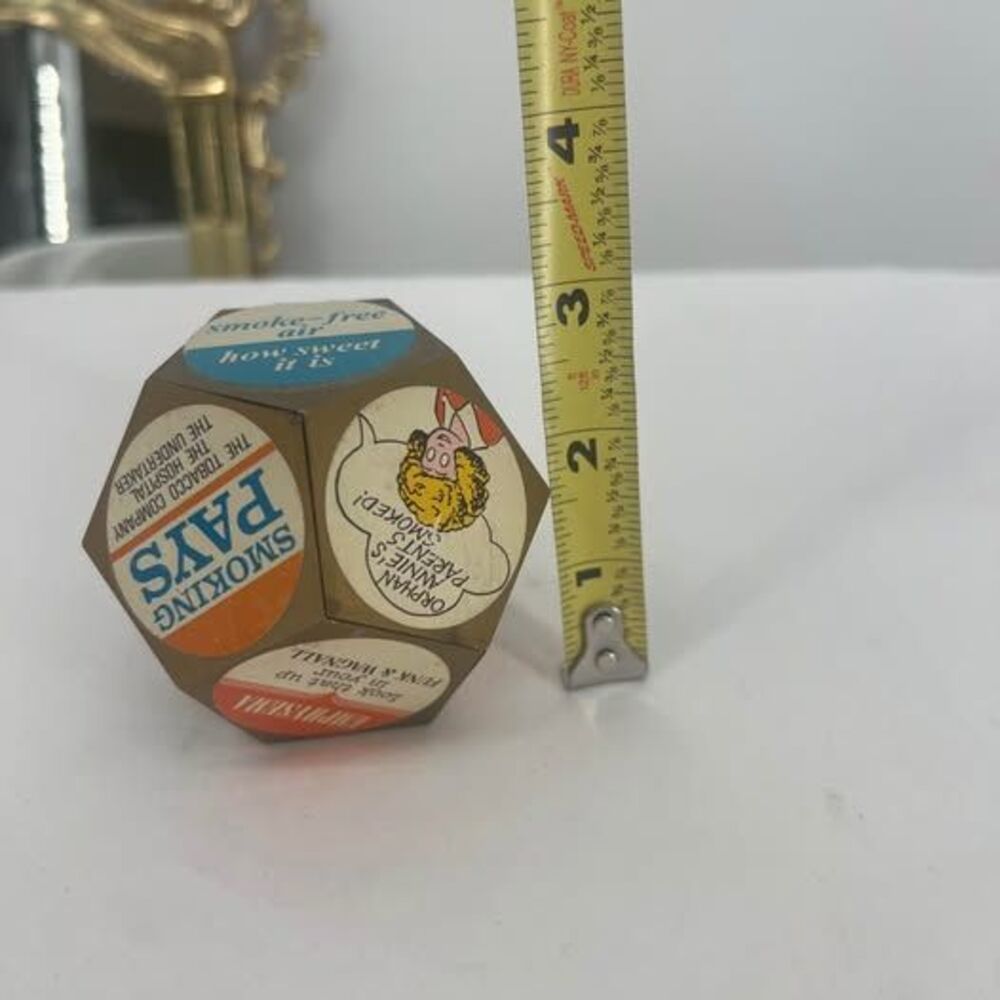 Vintage Anti-Smoking Dodecahedron Paperweight